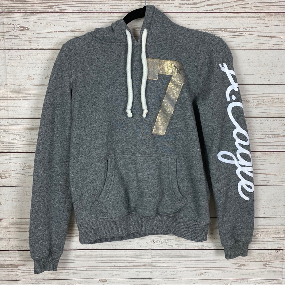 American Eagle Outfitters Gray Hoodie Sweatshirt S